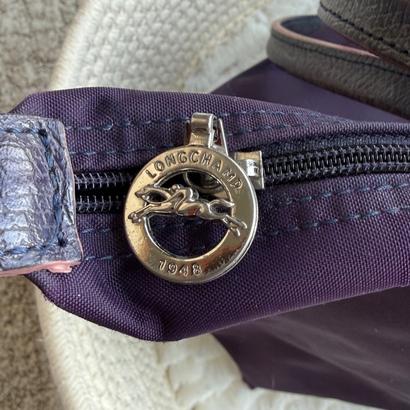 Longchamp Small Purple Tote with Zip Top - Picture 2 of 15